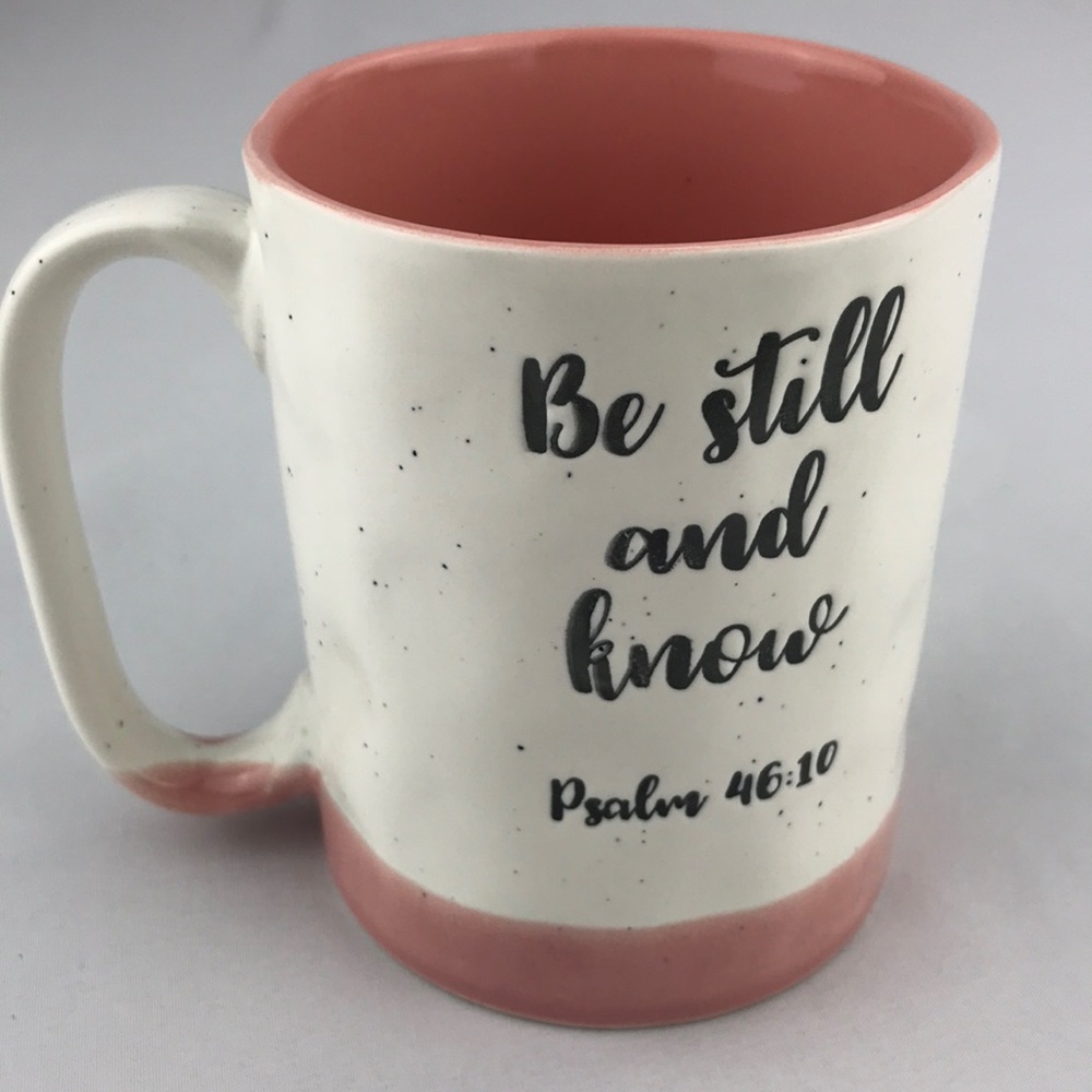 Belle Maison - 3/$48 - ‘Be still & know’ Scripture ceramic mug. NWT Firm!